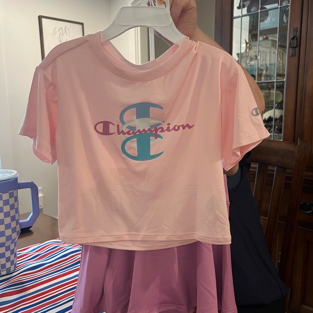 Champion Pink Short Sleeve Tee Relaxed Fit